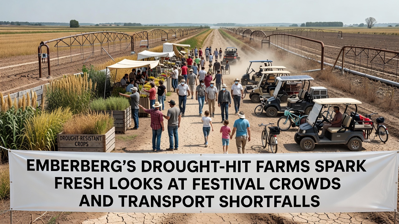 Emberberg Farms Confront Drought Pressures, Triggering Reviews of Festival Crowds and Transport Limitations